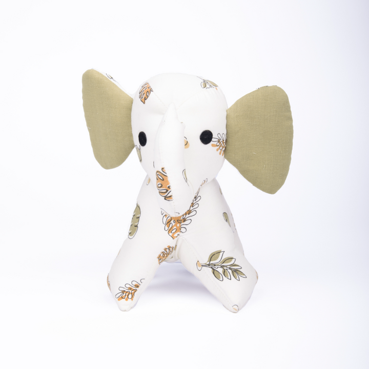 Kokolo Organic Cotton &amp; Naturally Dyed Soft Toy - Zola the Elephant