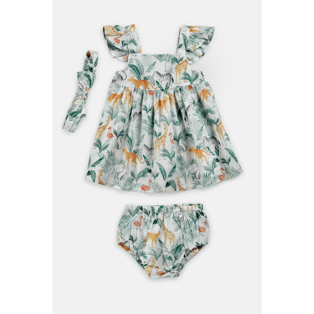 The Baby Trunk Animal Printed Frock