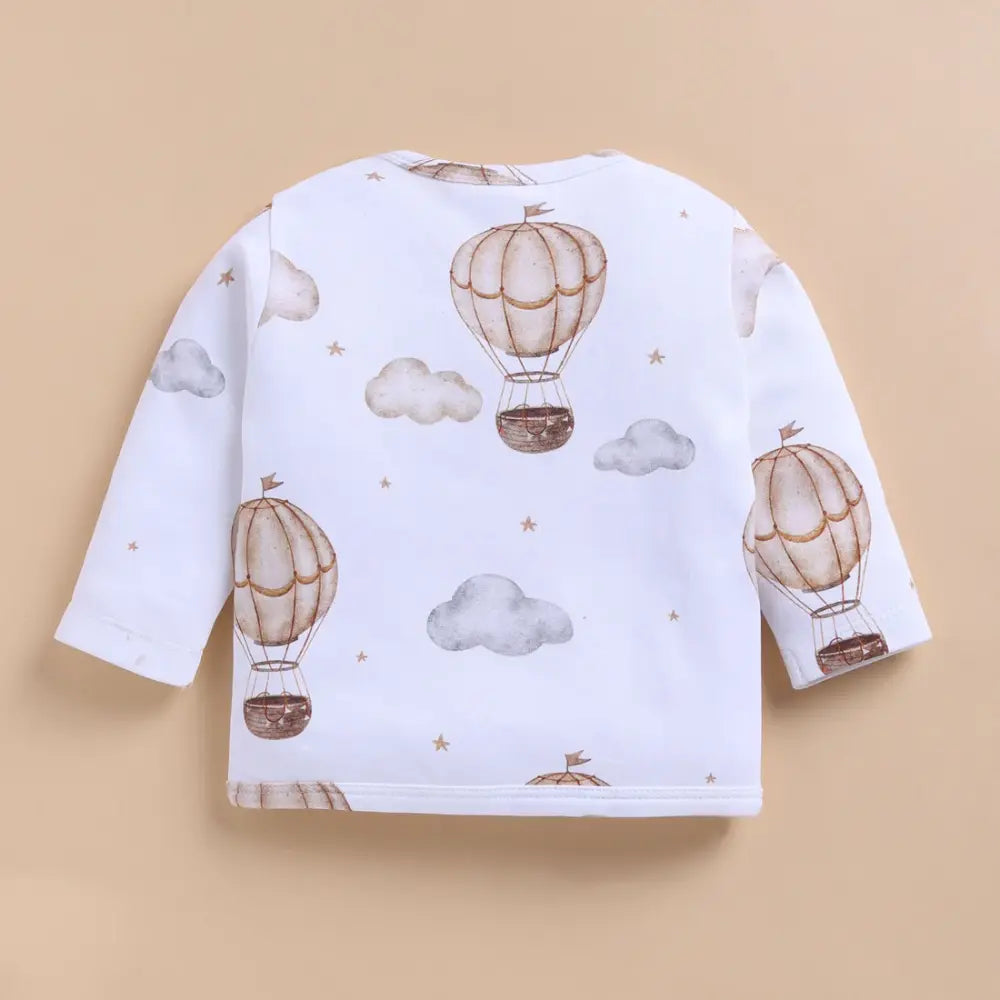 Cot &amp; Candy Baby Organic Kimono Top With Footed Pant - Balloon Pop