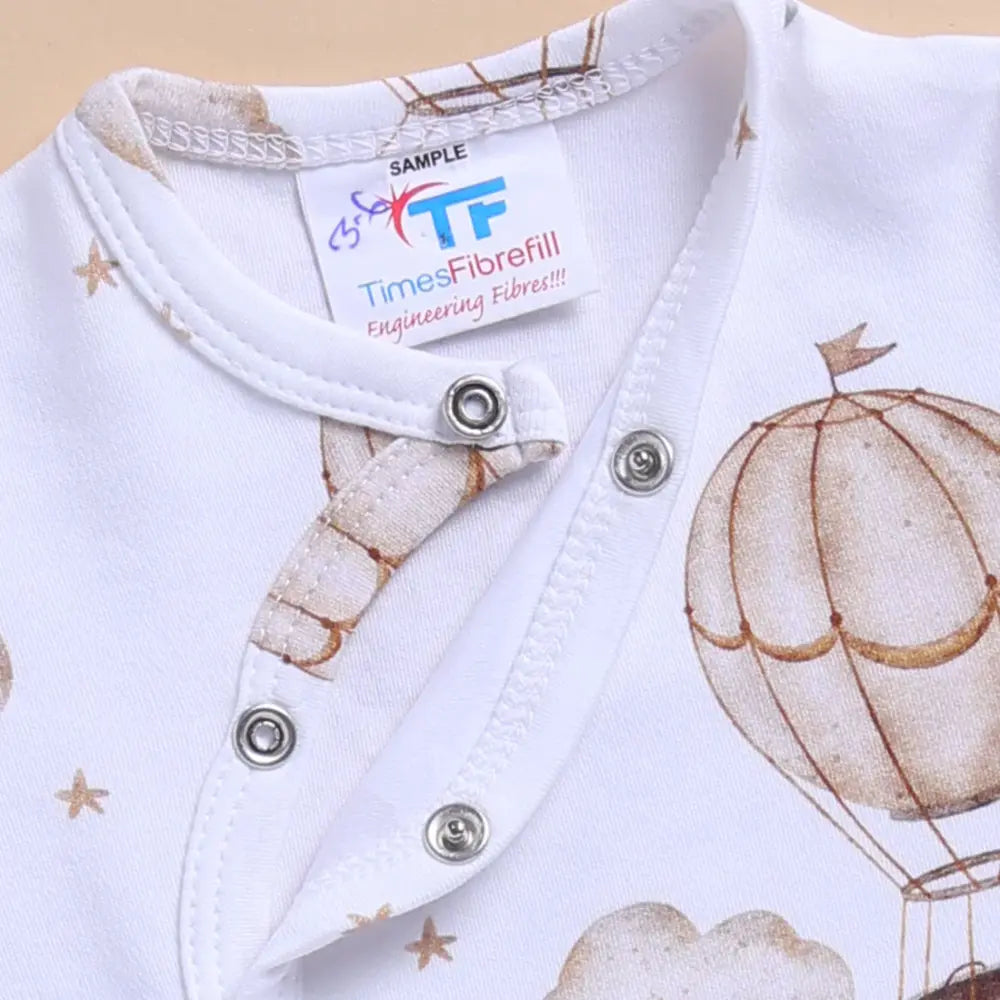 Cot &amp; Candy Baby Organic Kimono Top With Footed Pant - Balloon Pop