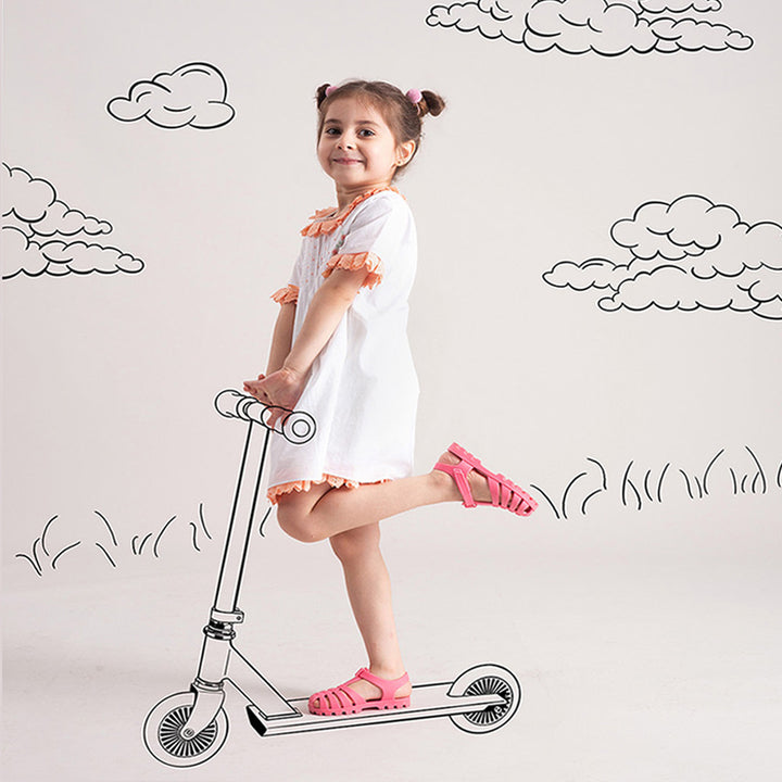 The Baby Trunk Baby Girl Organic Cotton Bow Dress - Peach