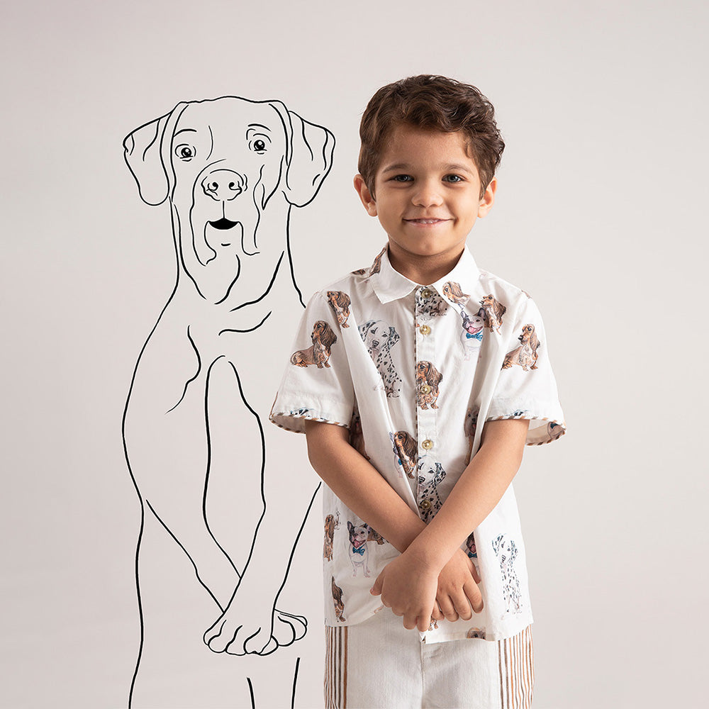The Baby Trunk Baby Boy Co-ord Set - Dogs Play