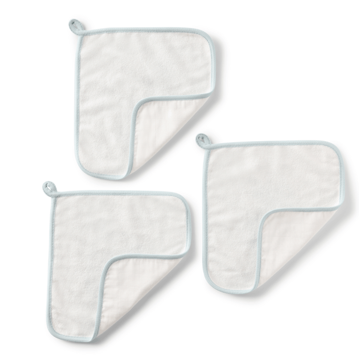 Cugo Bamboo Cotton Muslin Wash Cloth (Pack of 3)