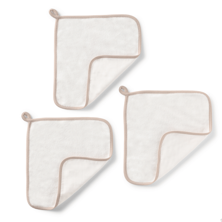 Cugo Bamboo Cotton Muslin Wash Cloth (Pack of 3)