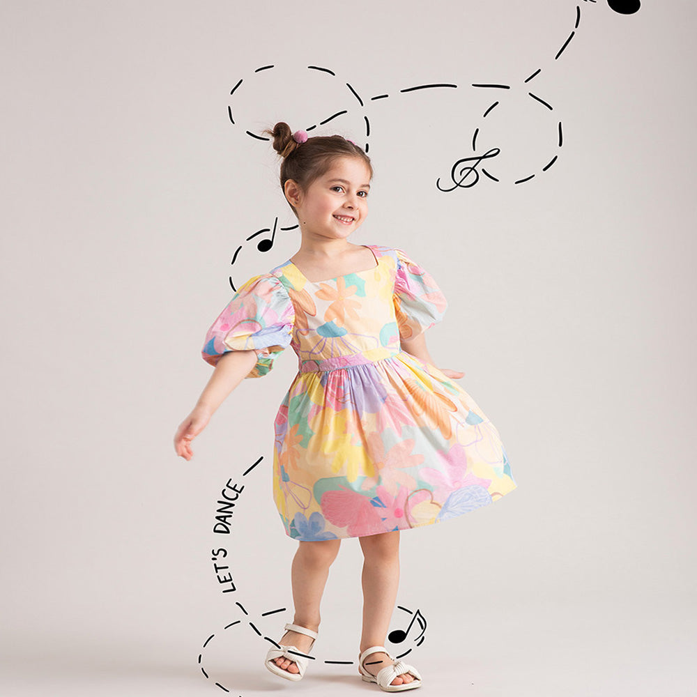 The Baby Trunk Baby Girl Sunkissed Floral Embroidered Dress