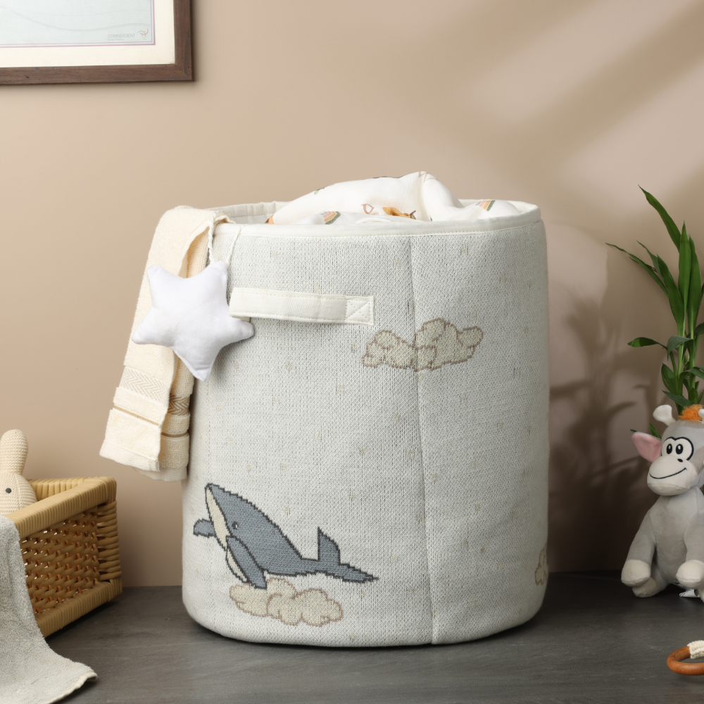 Cugo Toy Storage Basket- Dreamy Whale