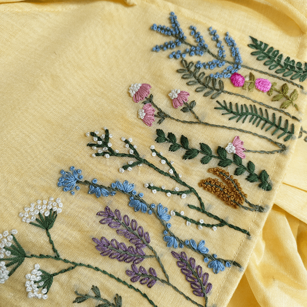 PureCloth.Co Co Jamna Set for Newborn Boys Chanderi Silk - Yellow