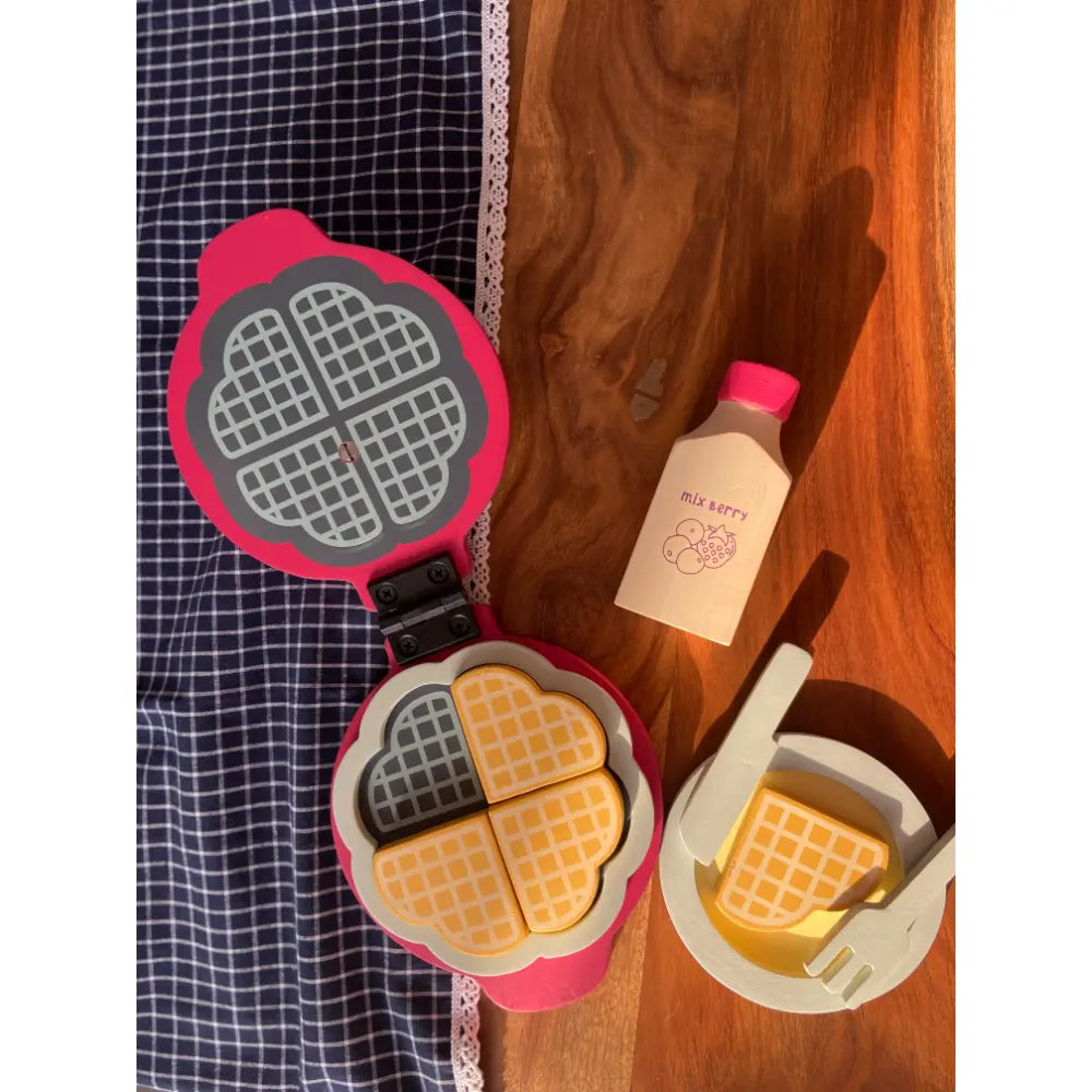 Playbox Wooden Waffle Maker Cooking Set