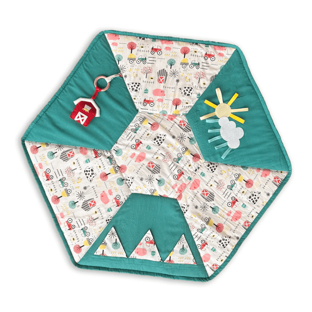 GWD Kids Farm Animals Play Gym &amp; Sensory Mat Set