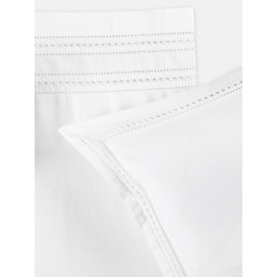 Drawn Thread-Top Sheet & Pillow (set of 2)