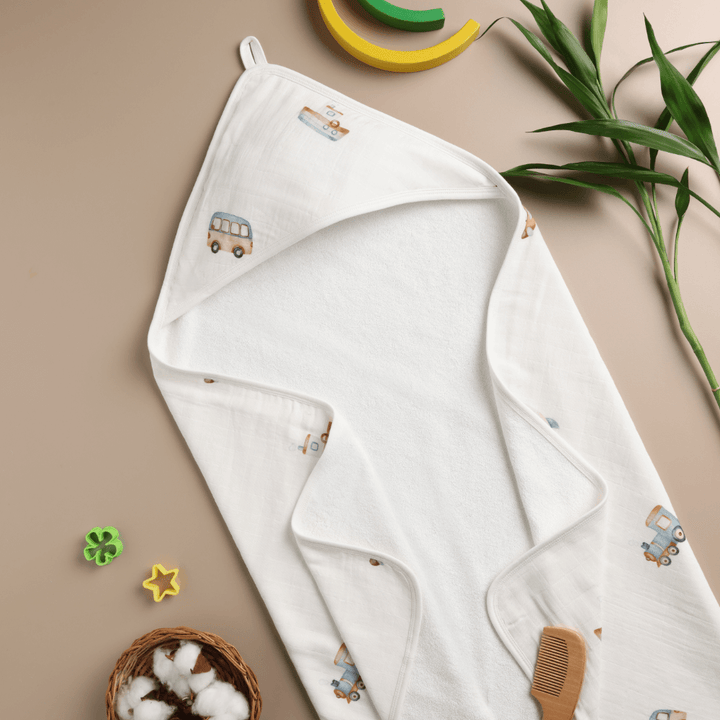 Cugo Bamboo Cotton Hooded Towel – Soft Prints