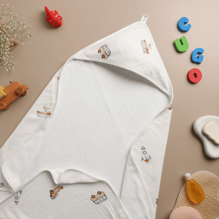 Cugo Bamboo Cotton Hooded Towel – Soft Prints
