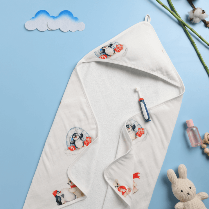 Cugo Bamboo Cotton Hooded Towel – Soft Prints