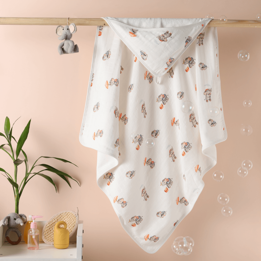 Cugo Bamboo Cotton Hooded Towel – Soft Prints