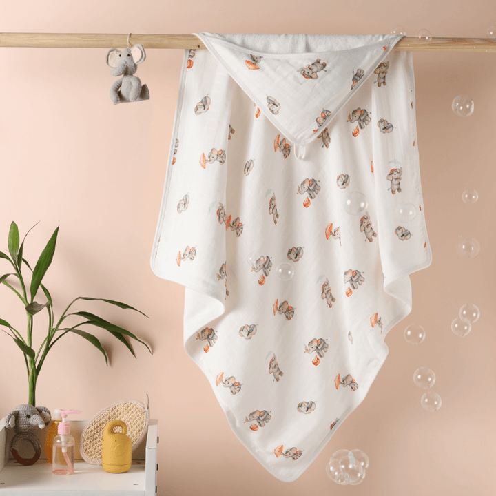 Cugo Bamboo Cotton Hooded Towel – Soft Prints