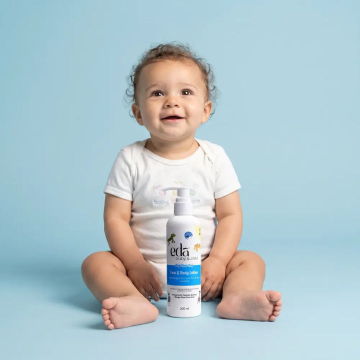 Eda Baby &amp; Child Hug Your Bug Face &amp; Body Lotion – All-Natural Moisturizer for Sensitive Skin