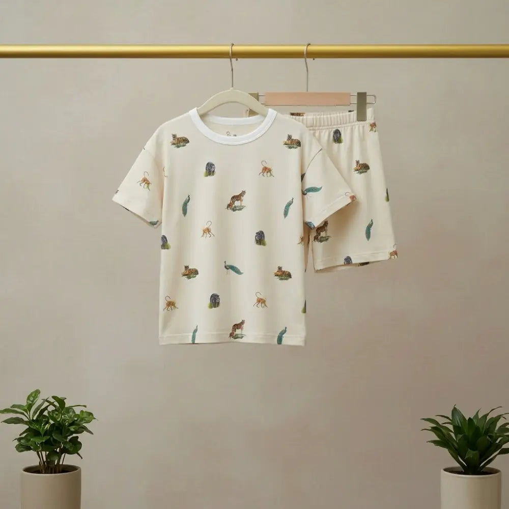 Bubz Bamboo Baby Co-rd Set - Soft Breathable Outfit - Wild Wonders