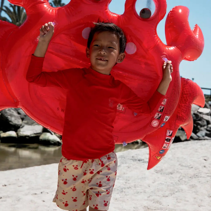 Swim Essentials Luxury Pool Float, Kids Pool Lounger for Ages 6+ (upto 8kgs), 140 cms, Red - Dreamscape
