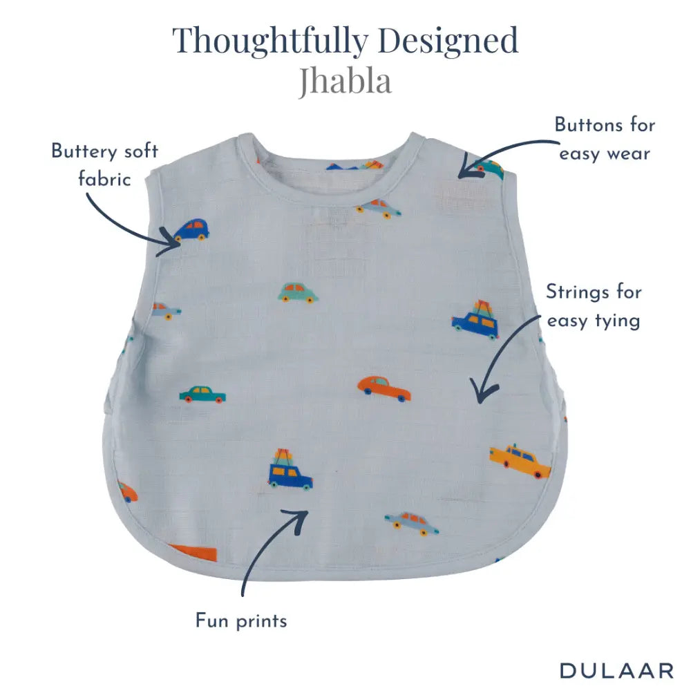 Dulaar Organic Muslin Jhabla (Set of 4) (0-6 Months)