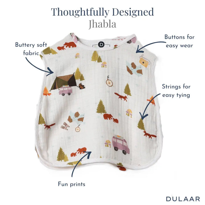Dulaar Organic Muslin Jhabla (Set of 4) (0-6 Months)