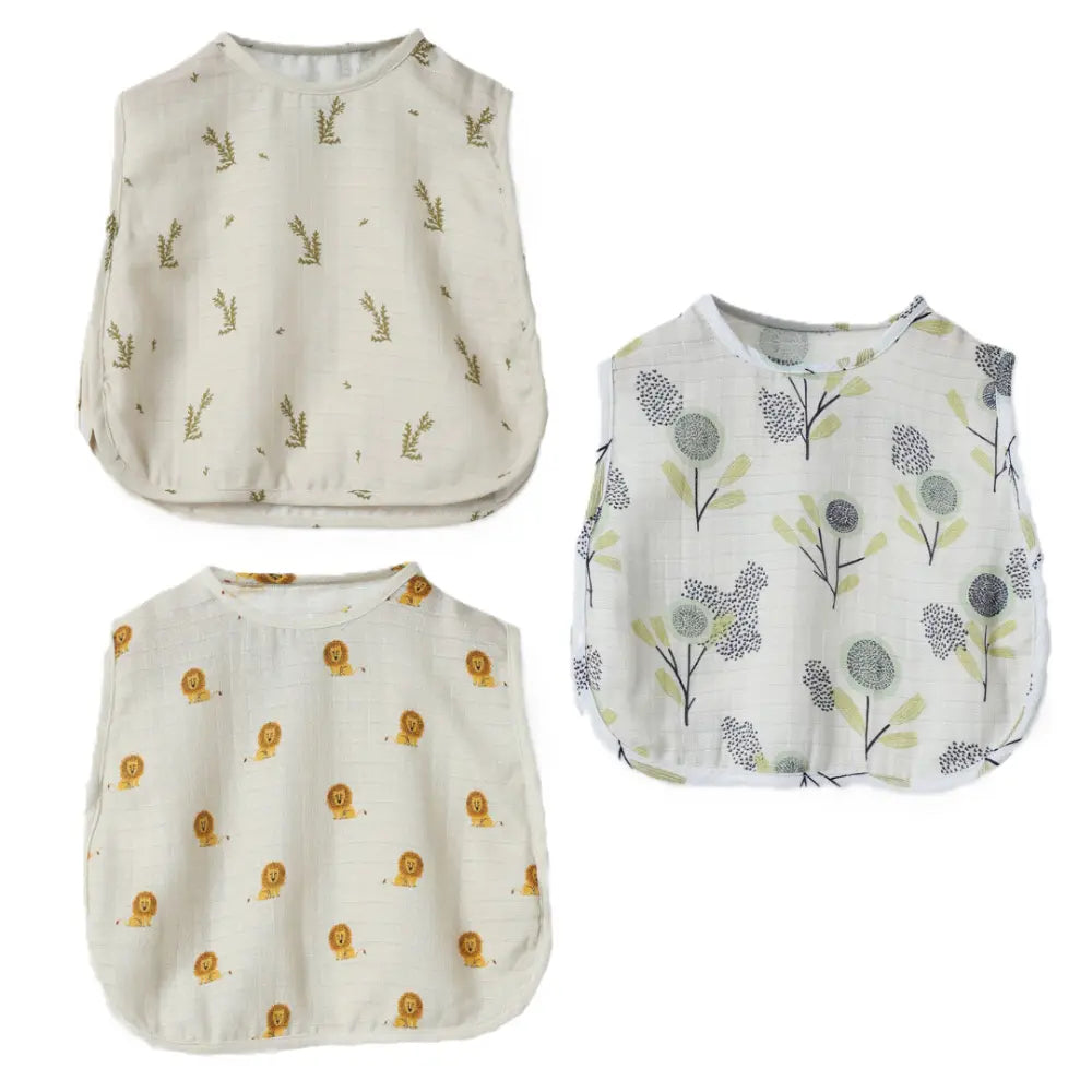 Dulaar Organic Muslin Jhabla (Set of 3)