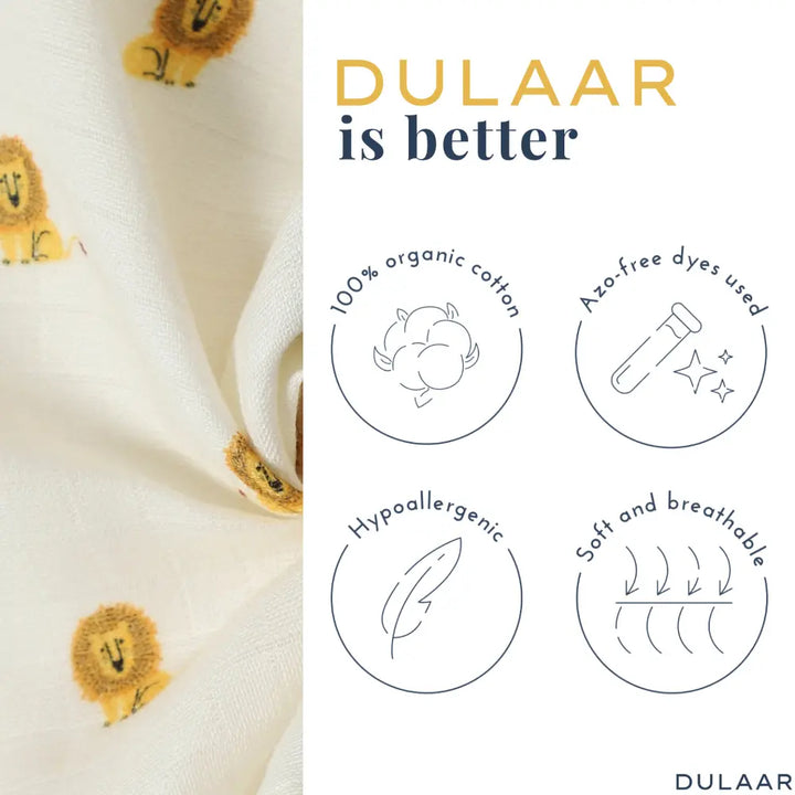 Dulaar Organic Muslin Jhabla (Set of 3)