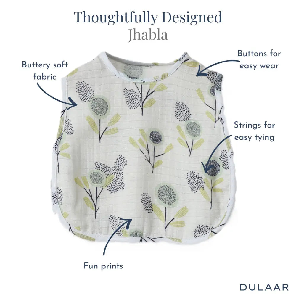 Dulaar Organic Muslin Jhabla (Set of 3)