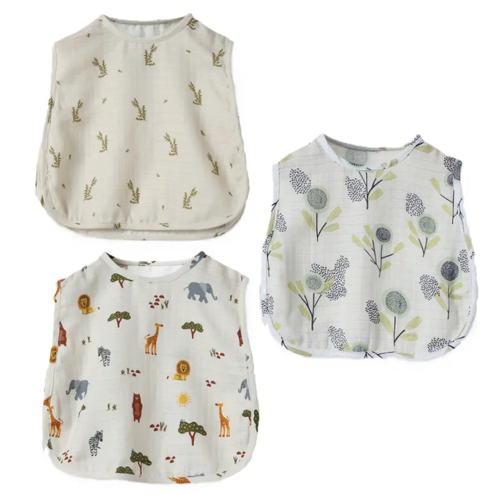 Dulaar Organic Muslin Jhabla (Set of 3)