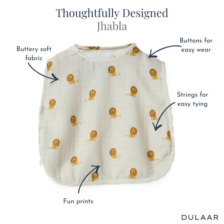 Dulaar Organic Muslin Jhabla (Set of 4) (0-6 Months)