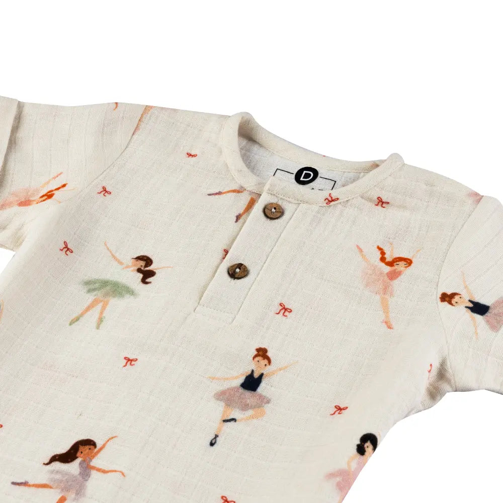 Dulaar Organic Muslin Joggers Set - Little Ballerinas