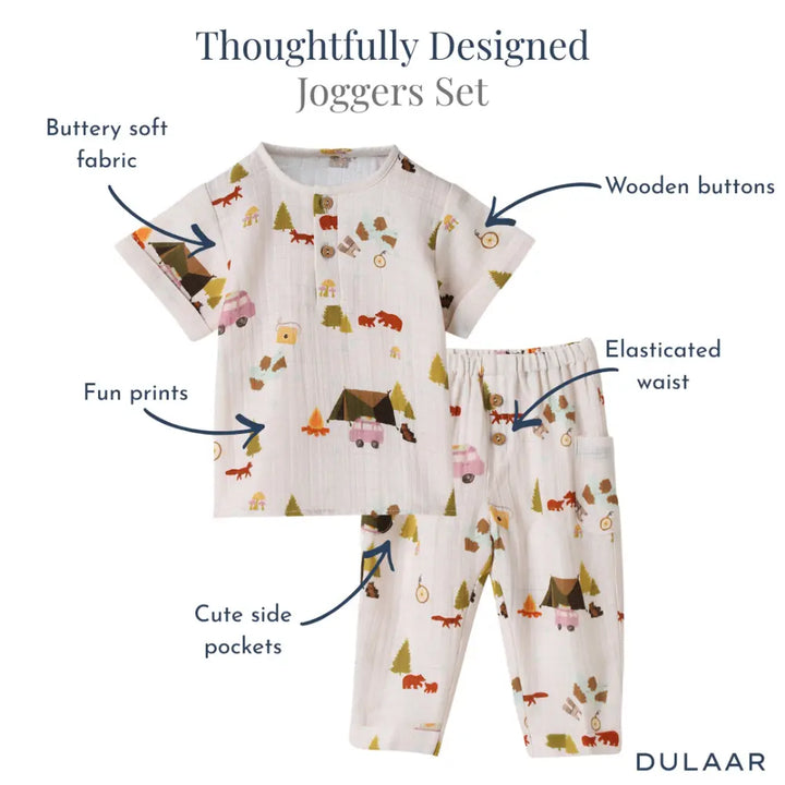 Dulaar Organic Muslin Joggers Set