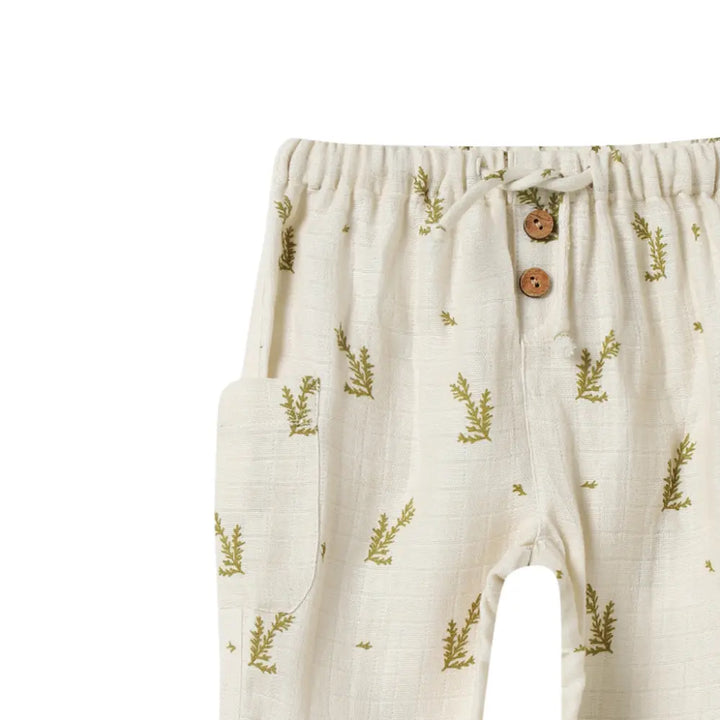 Dulaar Organic Muslin Joggers Set - Green Zen
