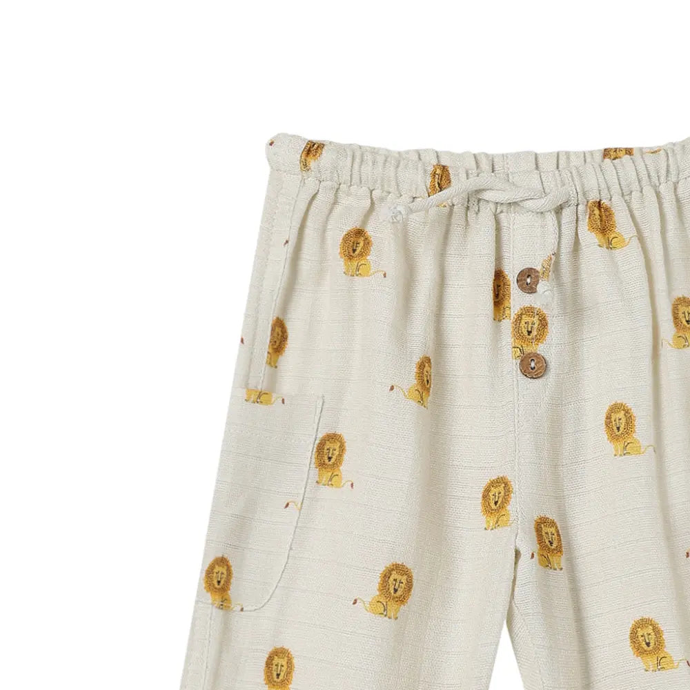 Dulaar Organic Muslin Joggers Set - Just Lion Around