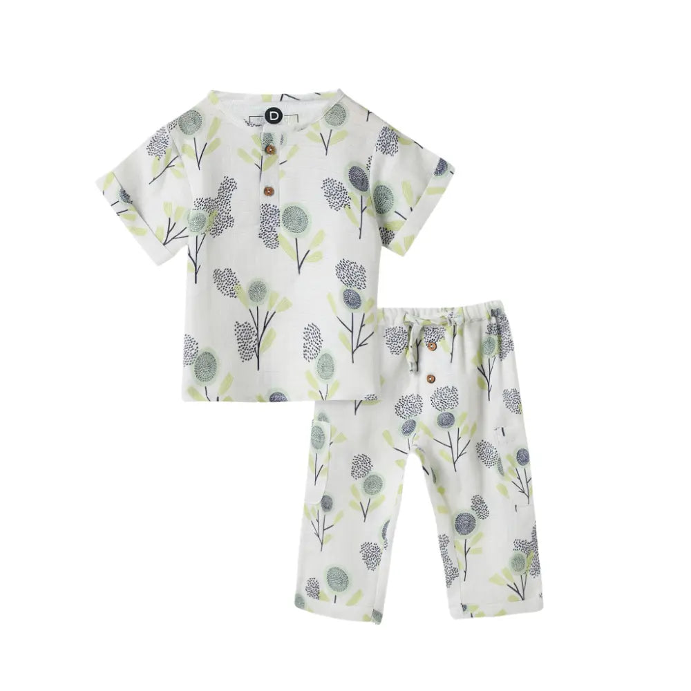 Dulaar Organic Muslin Joggers Set -The Sparrow and Flower