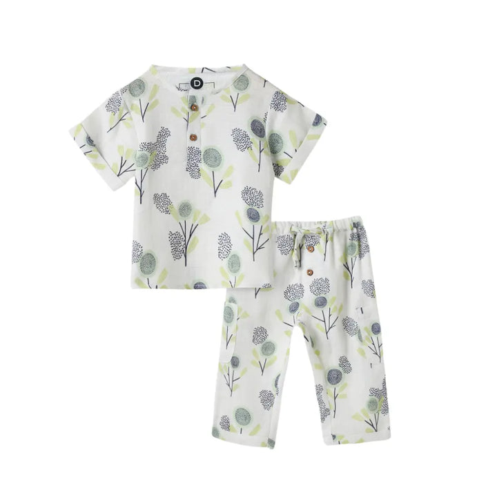 Dulaar Organic Muslin Joggers Set -The Sparrow and Flower