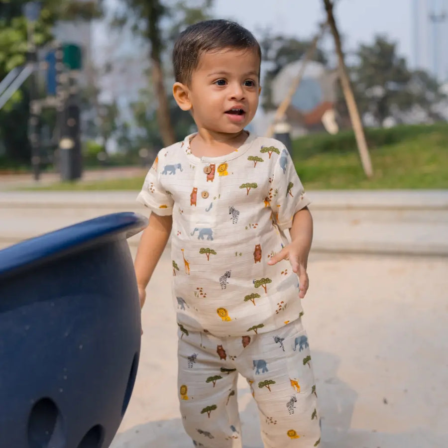 Dulaar Organic Muslin Joggers Set - Squad Goals