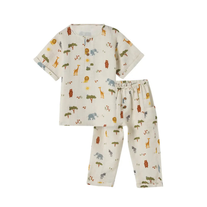 Dulaar Organic Muslin Joggers Set - Squad Goals