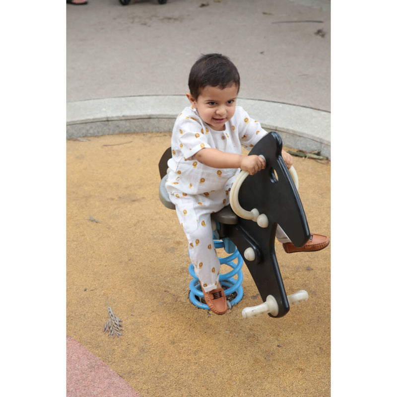 Organic Muslin Joggers Set - Just Lion Around
