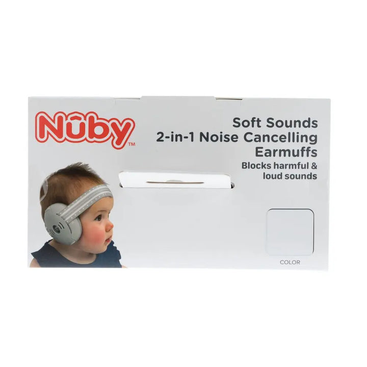 Nuby Soft Sounds 2-in-1 Noise Cancelling Ear Muffs - White
