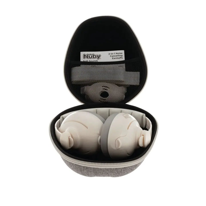 Nuby Soft Sounds 2-in-1 Noise Cancelling Ear Muffs - White