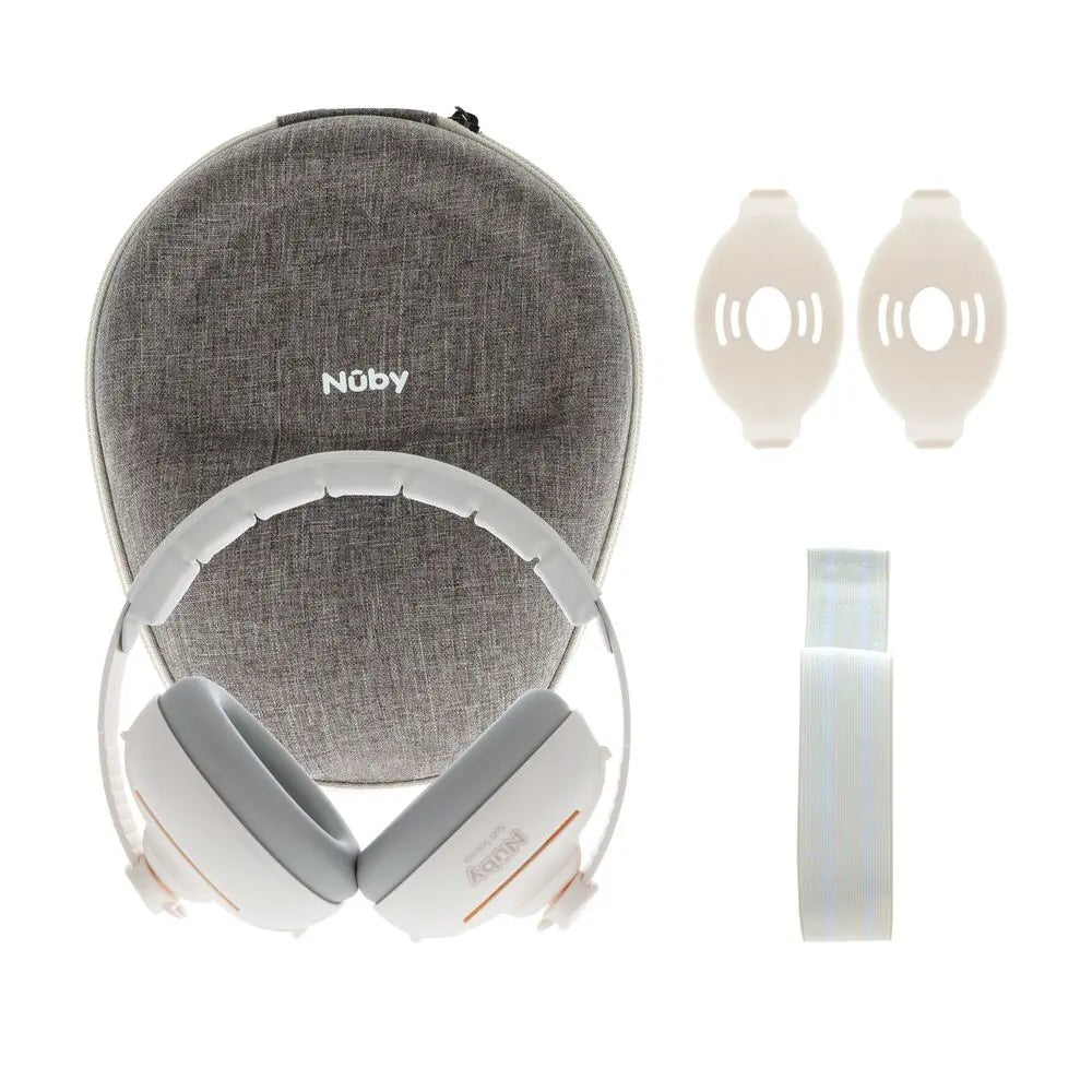 Nuby Soft Sounds 2-in-1 Noise Cancelling Ear Muffs - White