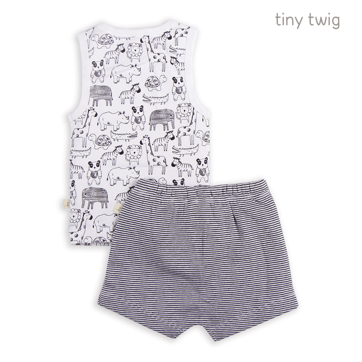Tiny Twig Singlet Set Jungle Jive