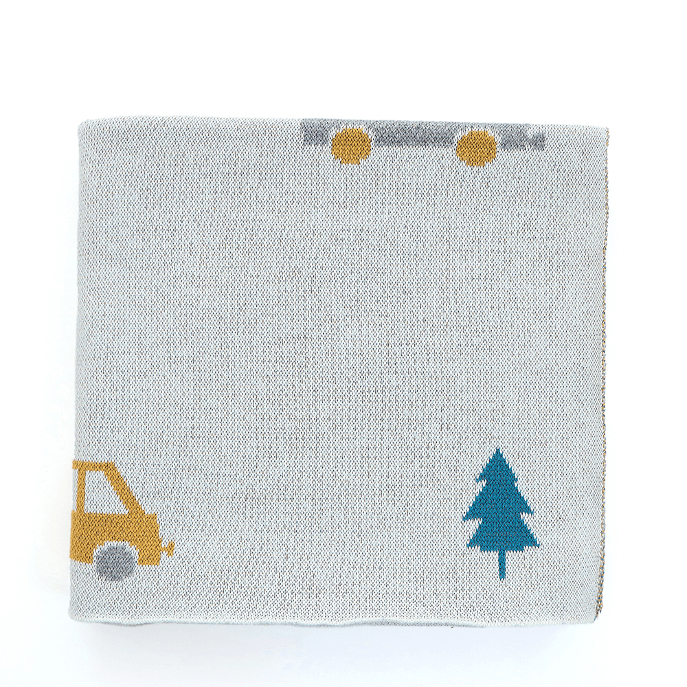 Pluchi Kids Cotton Knitted AC Blanket For All-Season Use