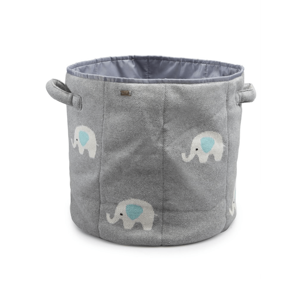 Lovely Elephant- Light Grey Melange-Natural-Pearl Aqua