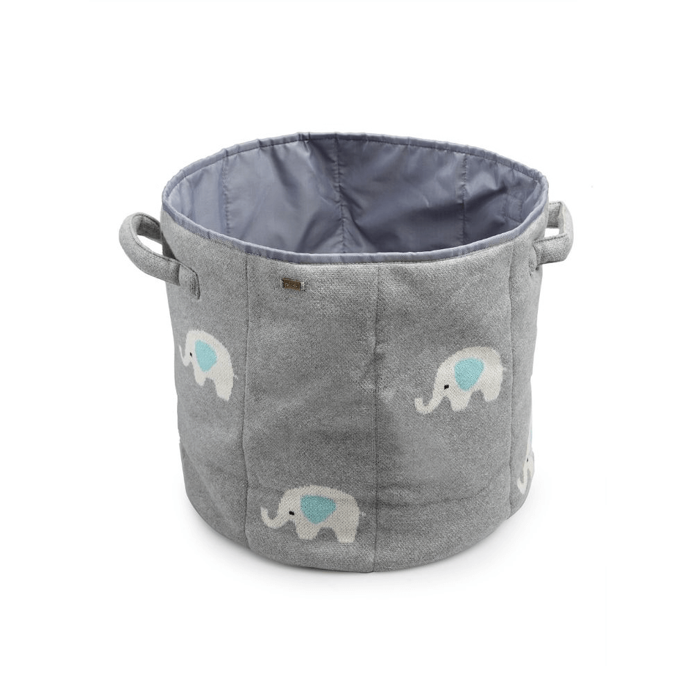 Lovely Elephant- Light Grey Melange-Natural-Pearl Aqua