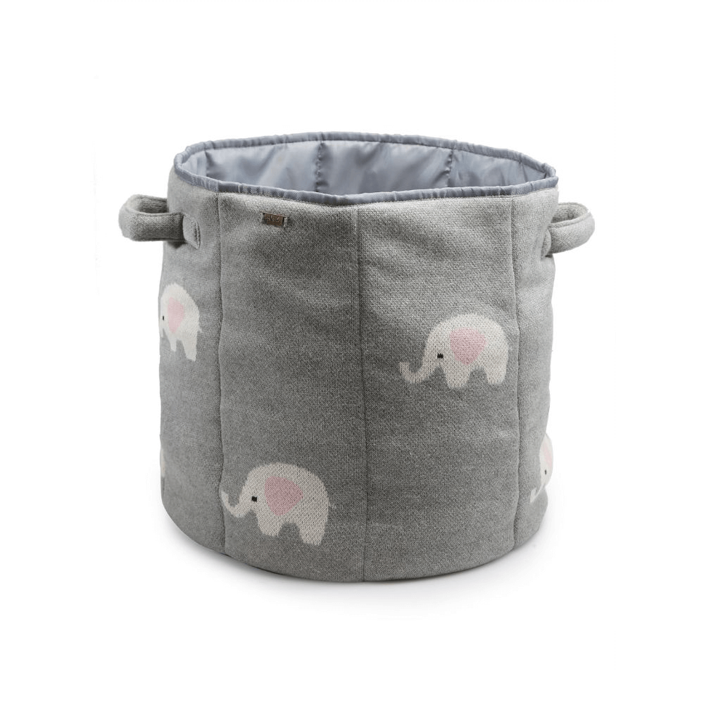 Lovely Elephant- Light Grey Melange-Natural-Bubblegum Pink
