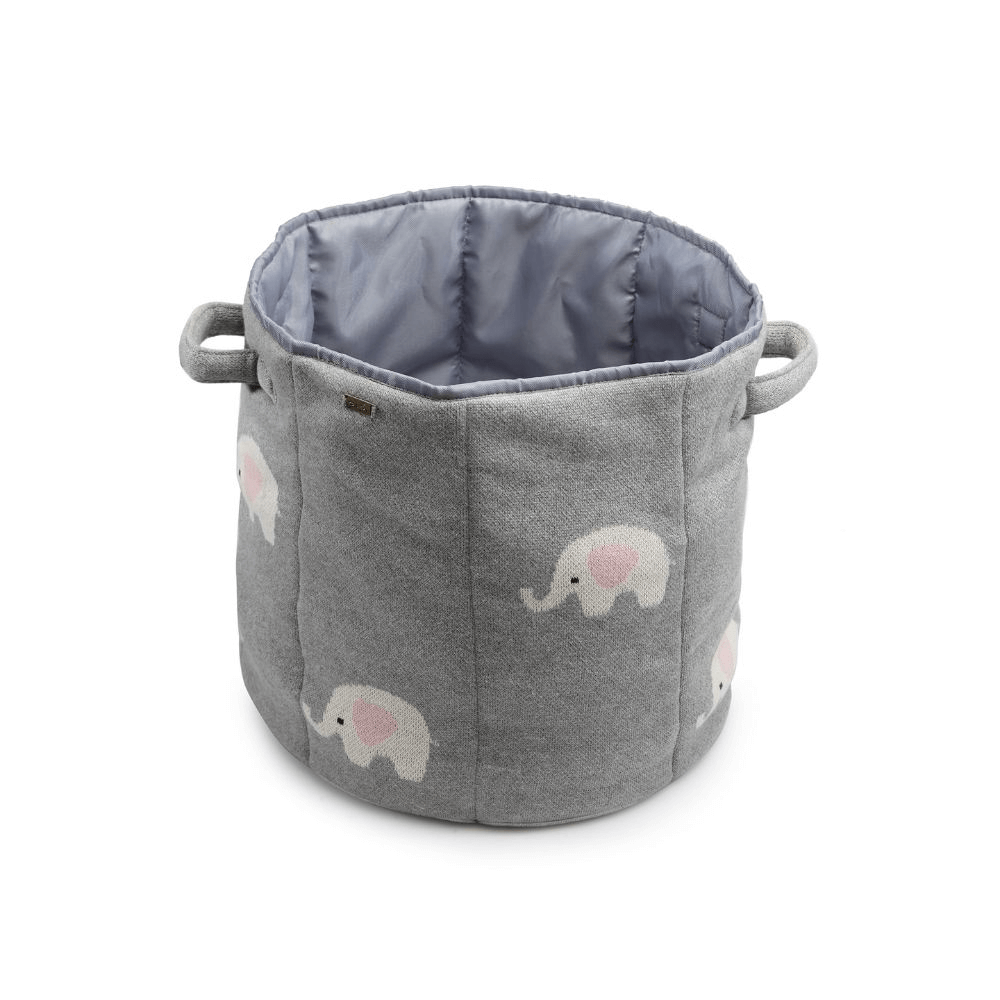 Lovely Elephant- Light Grey Melange-Natural-Bubblegum Pink