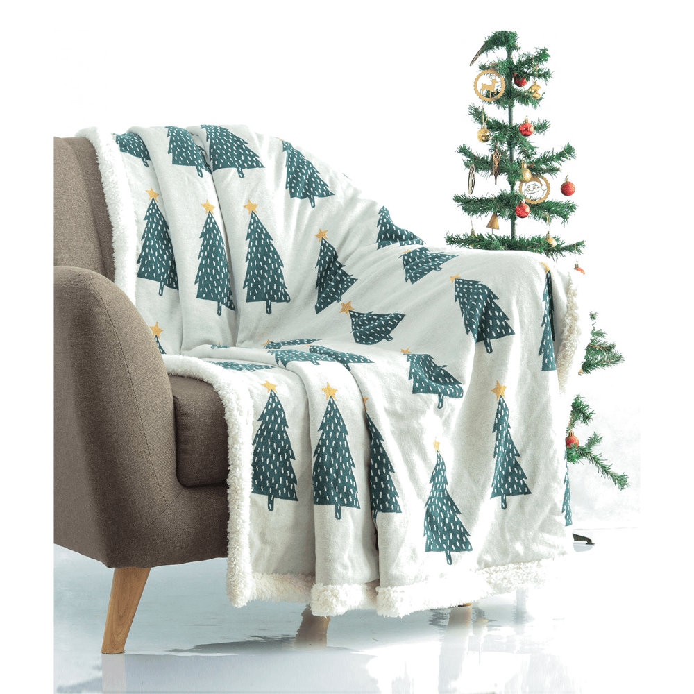 Pluchi Christmas Tree Cotton Knitted Kids Blanket