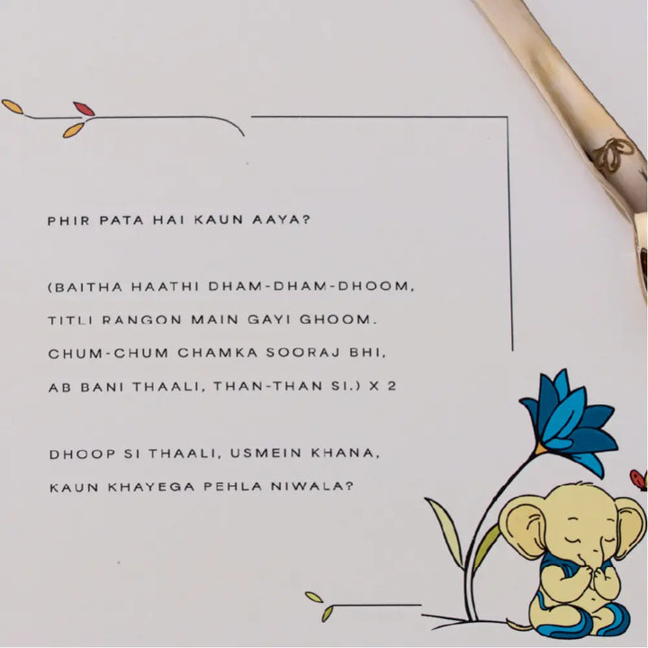P•TAL SuRu Kids Dinner Set in Pure Kansa Bronze | Handcrafted Thali, Bowl, Glass &amp; Spoon | Ages 0–8 | Heirloom Dinnerware Crafted with Nakuul Mehta &amp; Jankee Parekh | Non-Toxic | UNESCO Thathera Craft | The First &amp; Forever Set