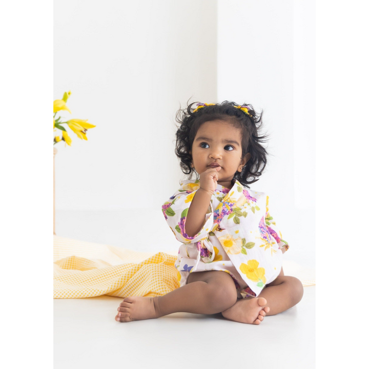 Rattle &amp; Co. Sun And Song Kimono Onesie